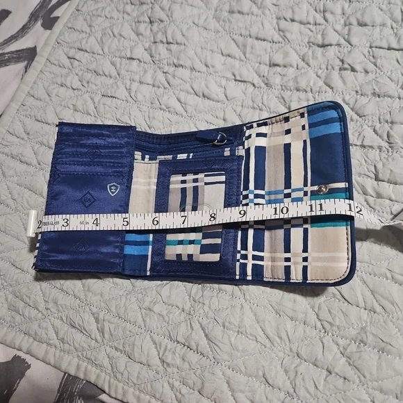 Vera Bradley Blue and Green Floral Wallet - Picture 9 of 11